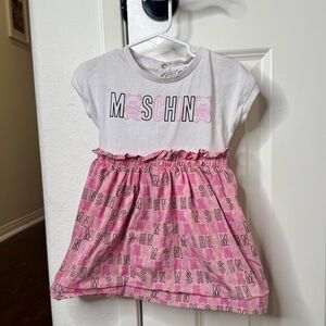 Moschino Kids Dress 12-18 months Little girl summer dress Baby Designer Clothes